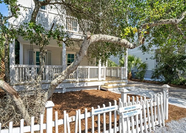 Amazing Grace is a beautifully renovated 4-bedroom home just one house back from the beach and one street over from Seaside's town square. This home can comfortably sleep up to 8 guests, and offers gulf views from 3 different balcony locations throughout the house.